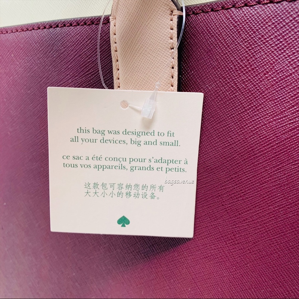 Kate spade Cameron laptop tote in cherrywood red - Picture 5 of 8